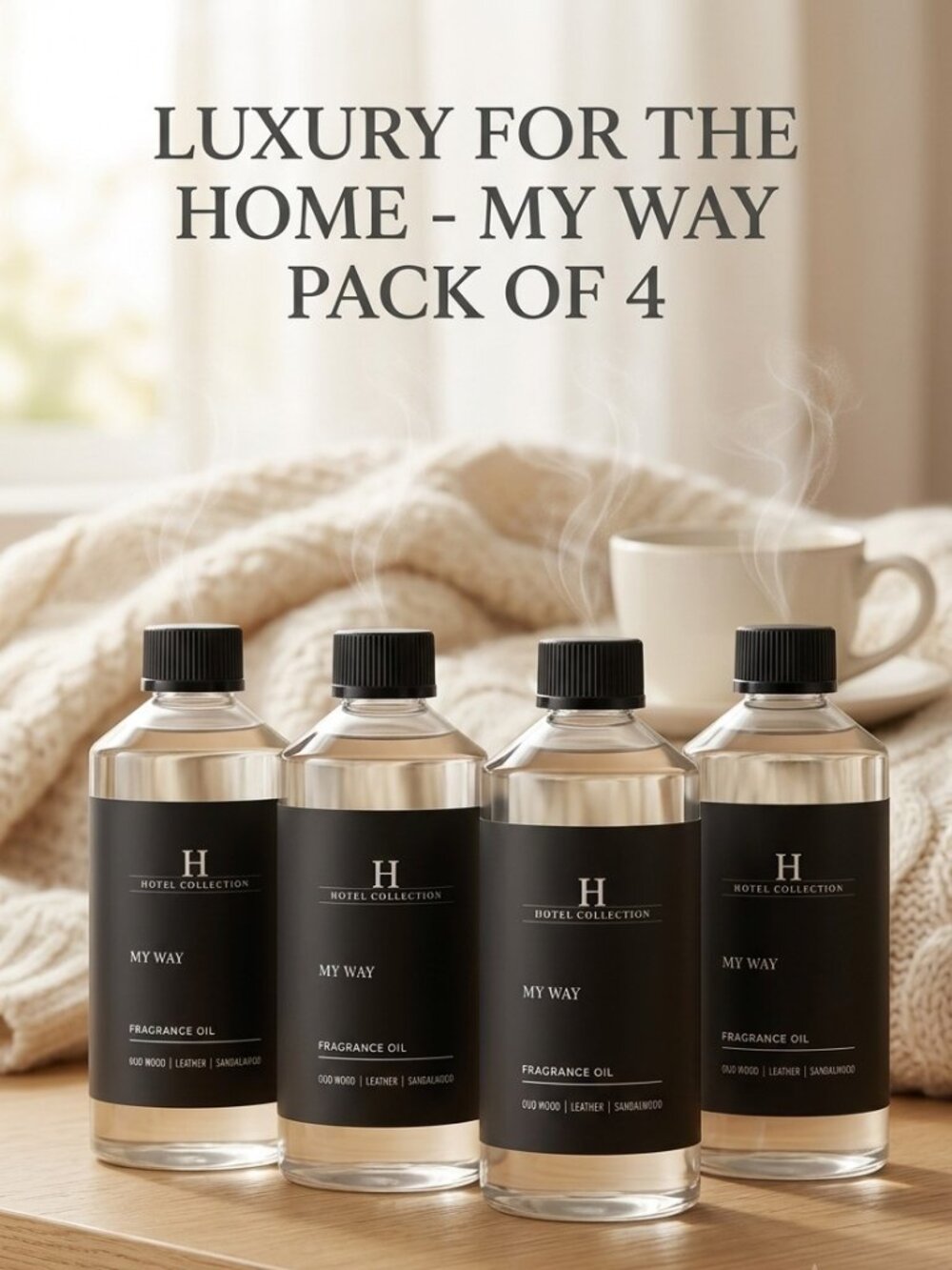 My Way 500ml Diffuser Oil I Hotel Miami , Hotel Collection Aroma360 (pack of 4)